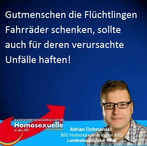 Das ROFL des Tages. 
Wer mehr lesen will, hier lang >> facebook.com/31303658572724…
#afd #flüchtlinge #fahrräder