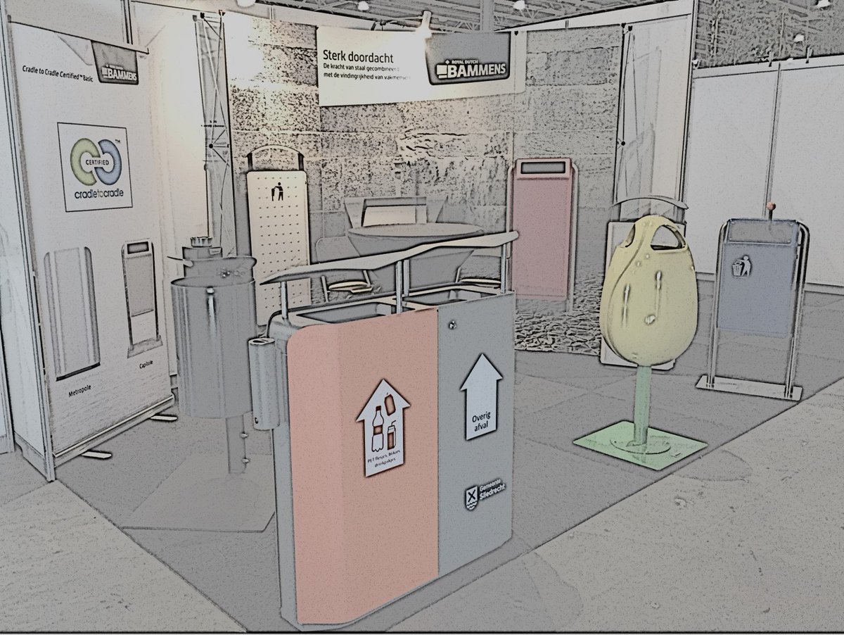 Sneak preview van onze stand op de #DvdOR. Met ondermeer de enige #C2C afvalbak voor de openbare ruimte.
