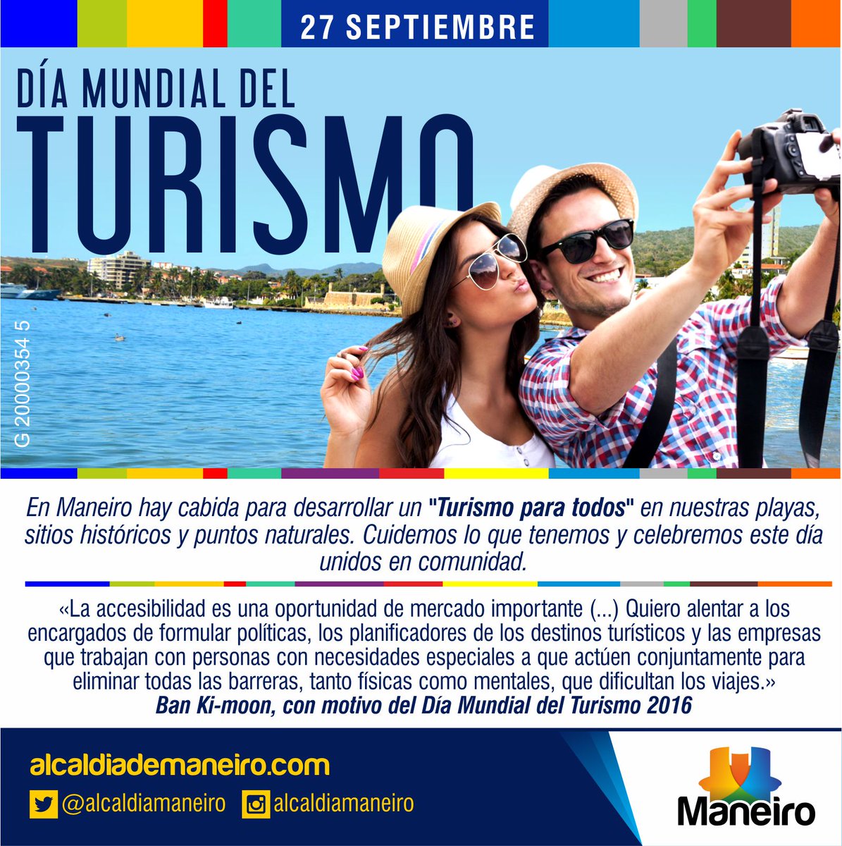 TurismoManeiro's tweet photo. Hoy en el #DiaInternacionalDelTurismo,felicitamos a todos los que se dedican a esta actividad en especial al equipo de @turismomaneiro https://t.co/ju31YpRXip