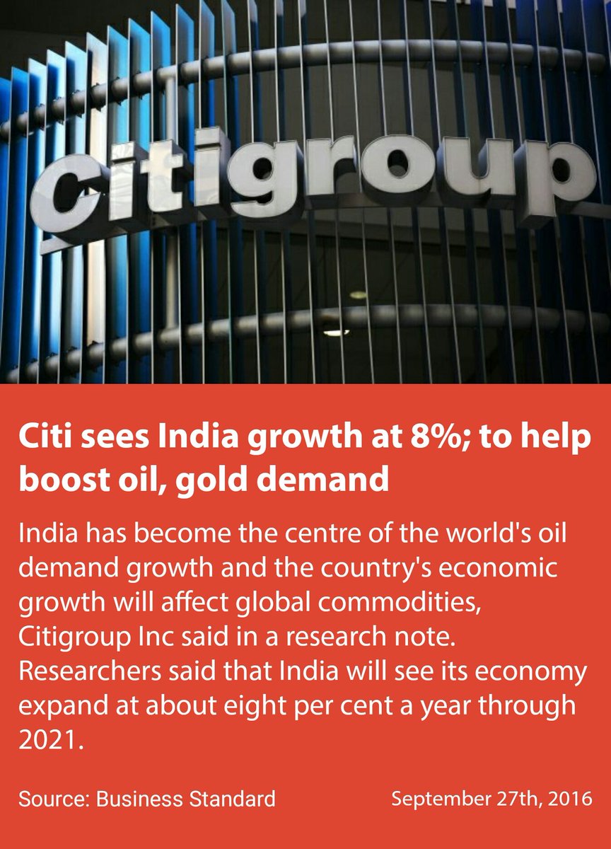 Citi sees India growth at 8%; to help boost oil, gold demand
business-standard.com/article/market…