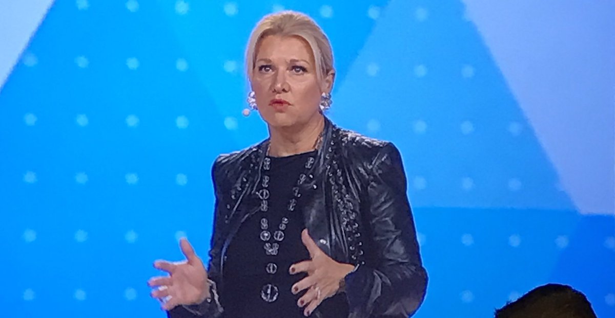 gabbibaker's tweet image. "If you're not willing to disrupt yourself, you're going to get disrupted," says @hsn's @mindygrossman. #shoporg16