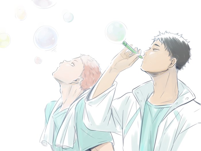 海苔丸 ほぼお休み中 まっつんにシャボン玉を吹いてもらいたくなった そしてそのシャボン玉をふーふーする花巻さん この二人にはボケーっとしたことを淡々とやってほしい 笑 松 そんなに吹いて 酸欠んなっても知らんよ 花