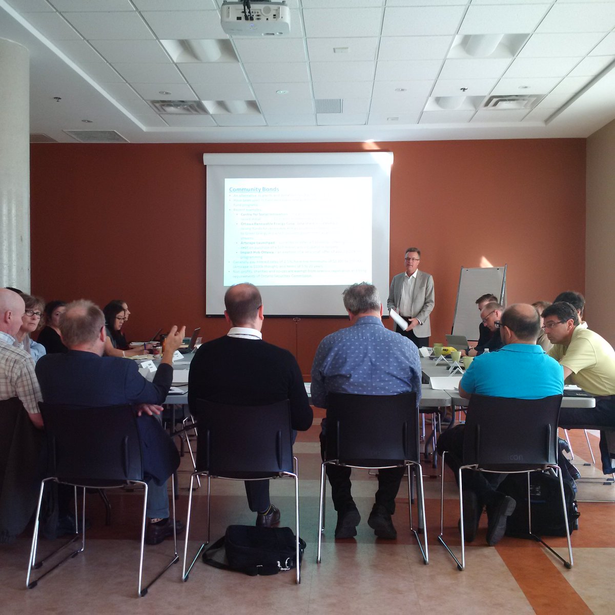 btbottawa's tweet photo. Social impact financing charrette today! Brian Toller explaining community bonds https://t.co/tawtAPJ1f7