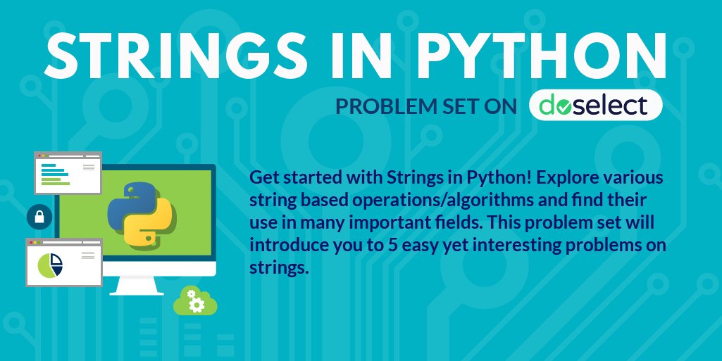 DoSelectHQ's tweet photo. Showcase your #coding skills by solving this interesting #Python problem set. 
https://t.co/N08FdqoKH4

#Strings #challenge #doselect https://t.co/yLm1E9cPyu