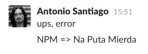 rafaoe's tweet image. Esto es lo que opina @acanimal sobre NPM. #frontender