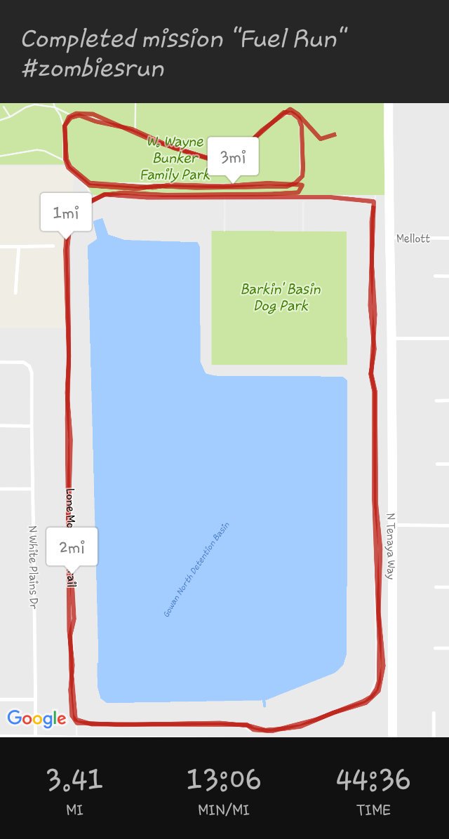 ZombieBatgirl85's tweet photo. Completed mission "Fuel Run" #zombiesrun#morningrun #running #vegasrun https://t.co/6qsWnVMbW0