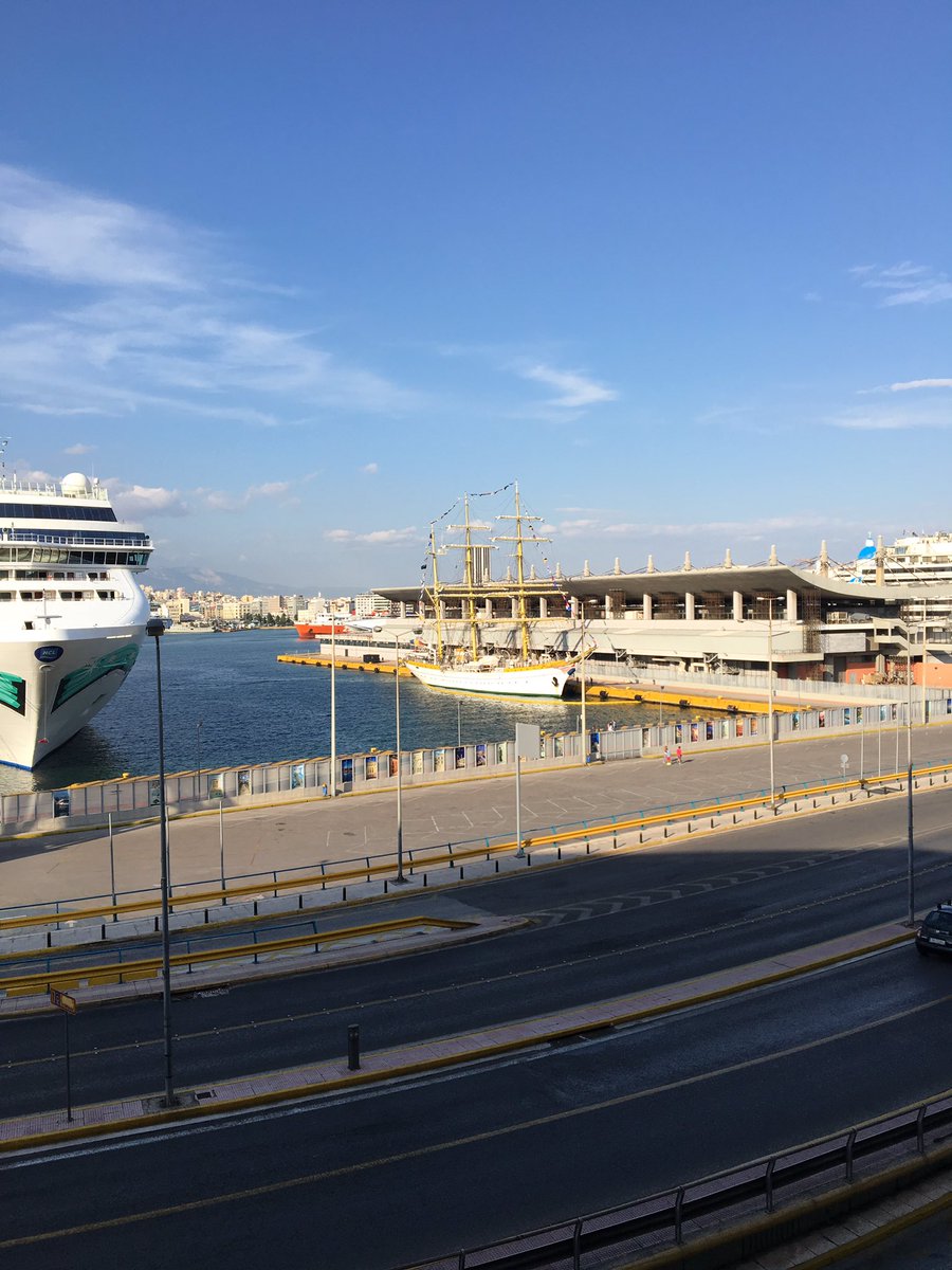 wofehellas's tweet photo. Delighted to see something old contrasted with the new here in Piraeus. https://t.co/kLHrymT65o