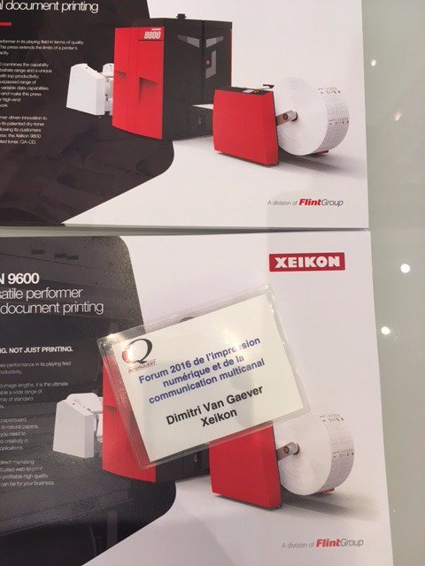 LiesDeLaet's tweet photo. Xeikon attending #interquest #multichannel #Paris #goodturnout https://t.co/bSyGMQXtNN