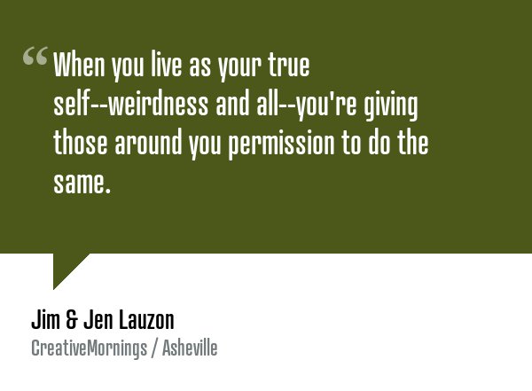 creativemorning's tweet photo. Wisdom from @Asheville_CM's first event by the founders of @Lazoom #CMweird: https://t.co/ZJdAaKQ7iZ https://t.co/0co7mMlWYA