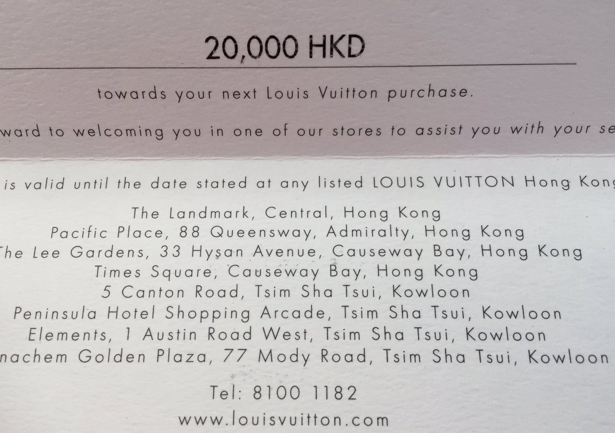 Jennifer Su Jen Su On Twitter I20 Minutes Before Closing On The Last Day Of Validity In Hong Kong I Flew In Used My Gift Voucher Tuesdaytreat Louisvuitton Https T Co Nrubcxfieg