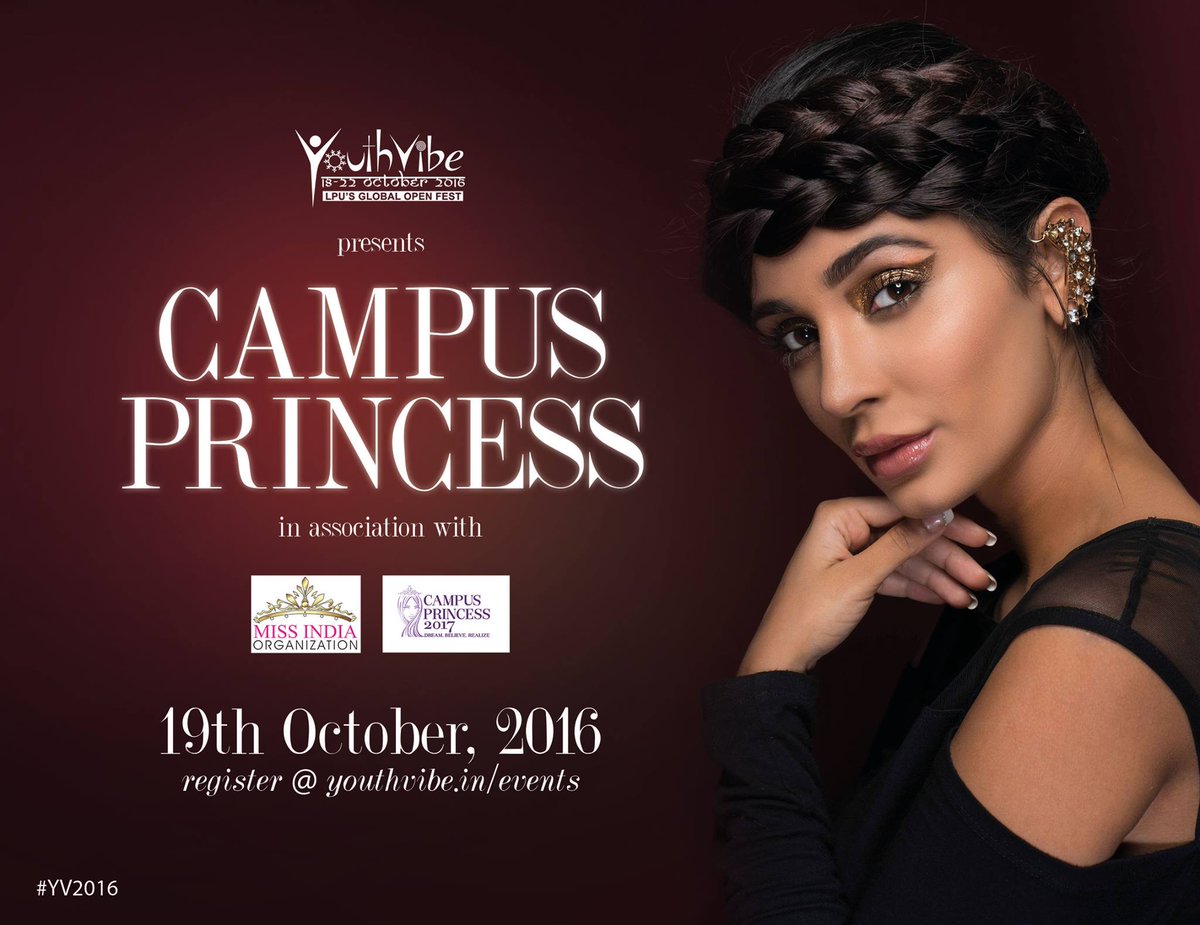 youthvibe_lpu's tweet photo. #YV2016 gives you direct entry to Miss India 2017's Final Auditions through Campus Princess .Event to be judged by @sahai_alankrita
#TeamYV https://t.co/eIh8z0eMPb