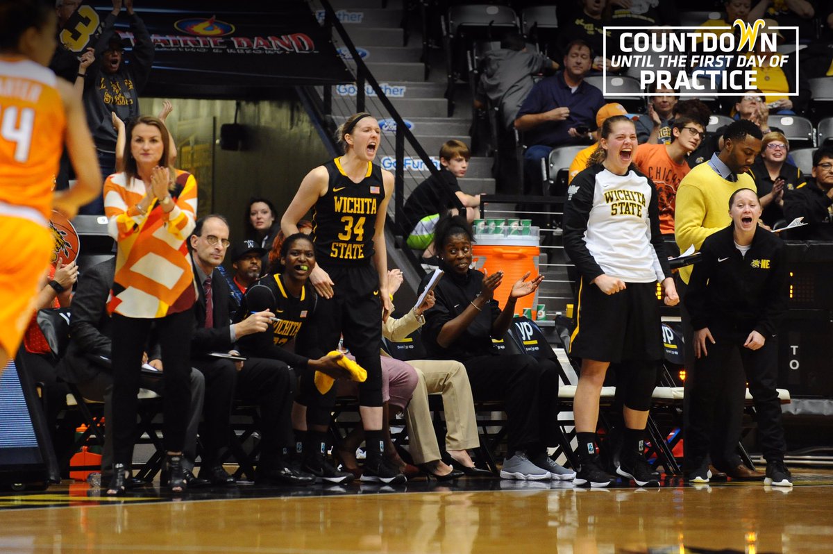 GoShockersWBB's tweet photo. Shocker Nation, are you ready?!?!Because we are...the start of official practice is a week away. 🏀🌾💛 #wathus #gainz https://t.co/u8HovPZ7bW