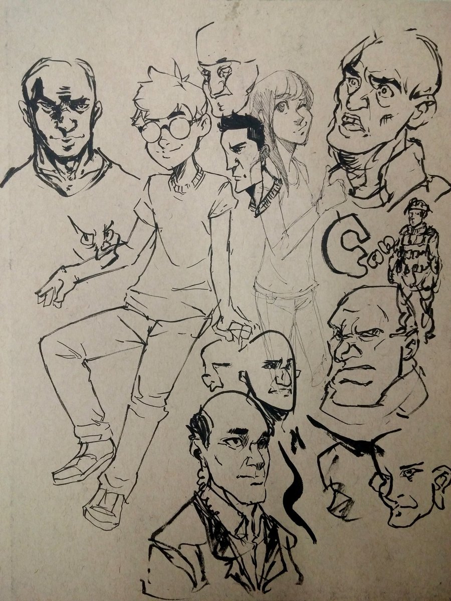 Round 2 of my sketchbook pages! Probably gonna do round 3 later today. 