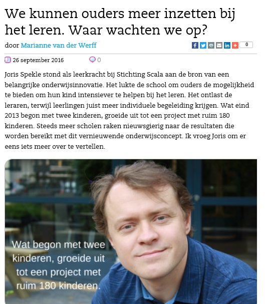 BLOG: We kunnen ouders meer inzetten bij het leren. goo.gl/0ZG3id
#onderwijs