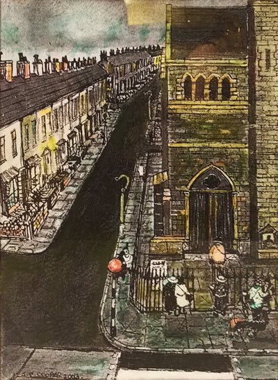 ILovesTheDiff's tweet photo. Railway Street (In The 60s) by John Cooper, one of the artworks being auctioned @PenarthPavilion for @ShelterCymru https://t.co/ZiCjqAf5No https://t.co/IaVyVlPsUX