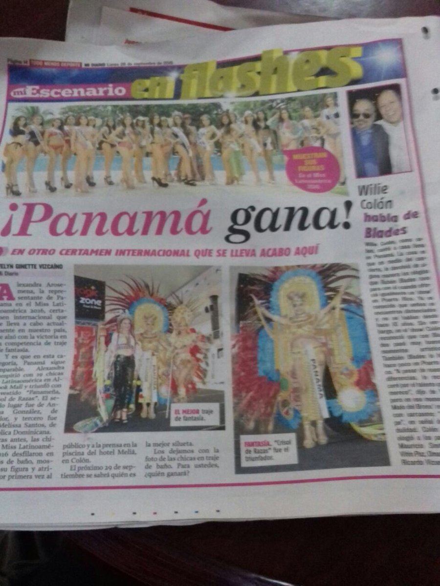 M_Latinoamerica's tweet photo. Tks a @MiDiarioPanama por el artículo @evelynvizcaino #MissLatinoamerica #ML @VYAProductions @VieraAlgandona https://t.co/G2bamnNA5E