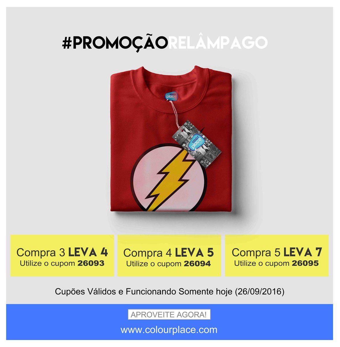 LojaColourplace's tweet photo. Hoje compra 3 e leva 4.Compra 4 e leva 5. Compra 5 leva 7. Acesse https://t.co/utwHmHdhaV e garanta a sua! https://t.co/H7YzIYRA9x