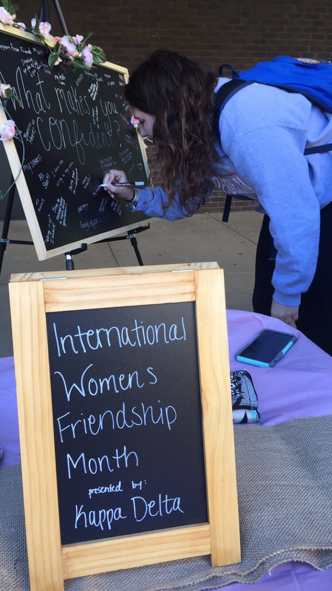 What makes you confident? Come out to the education building steps to sign our board and let us know! #IWFM16