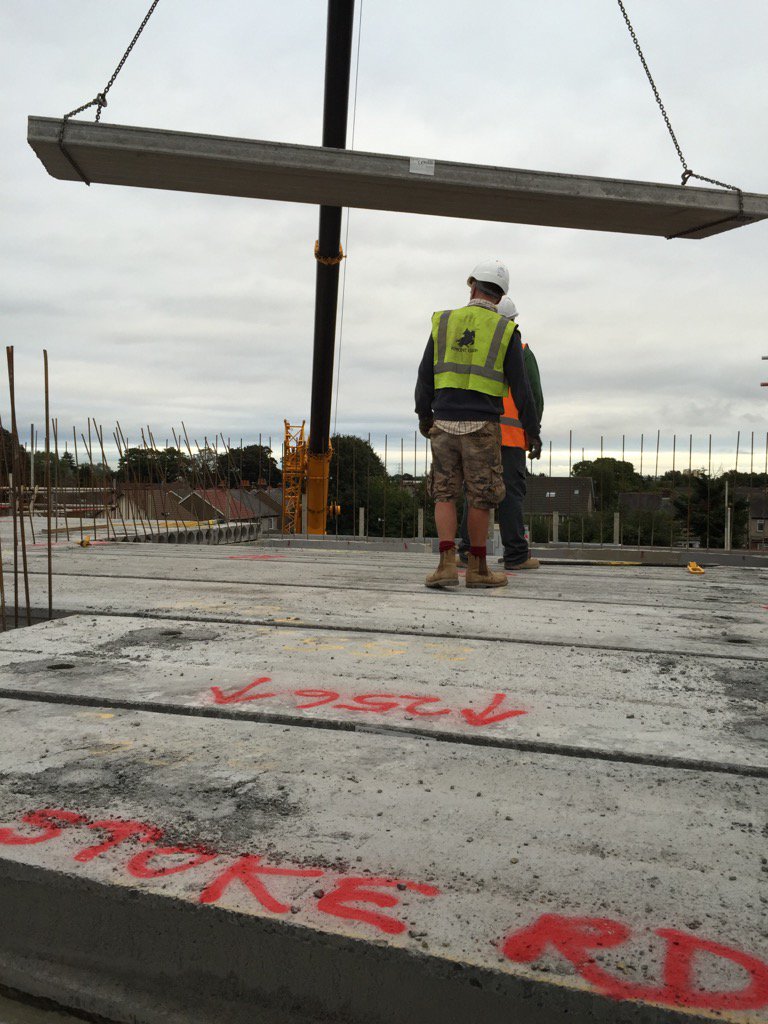 Installation of the first set of precast at Stoke road slough. Great job by all.