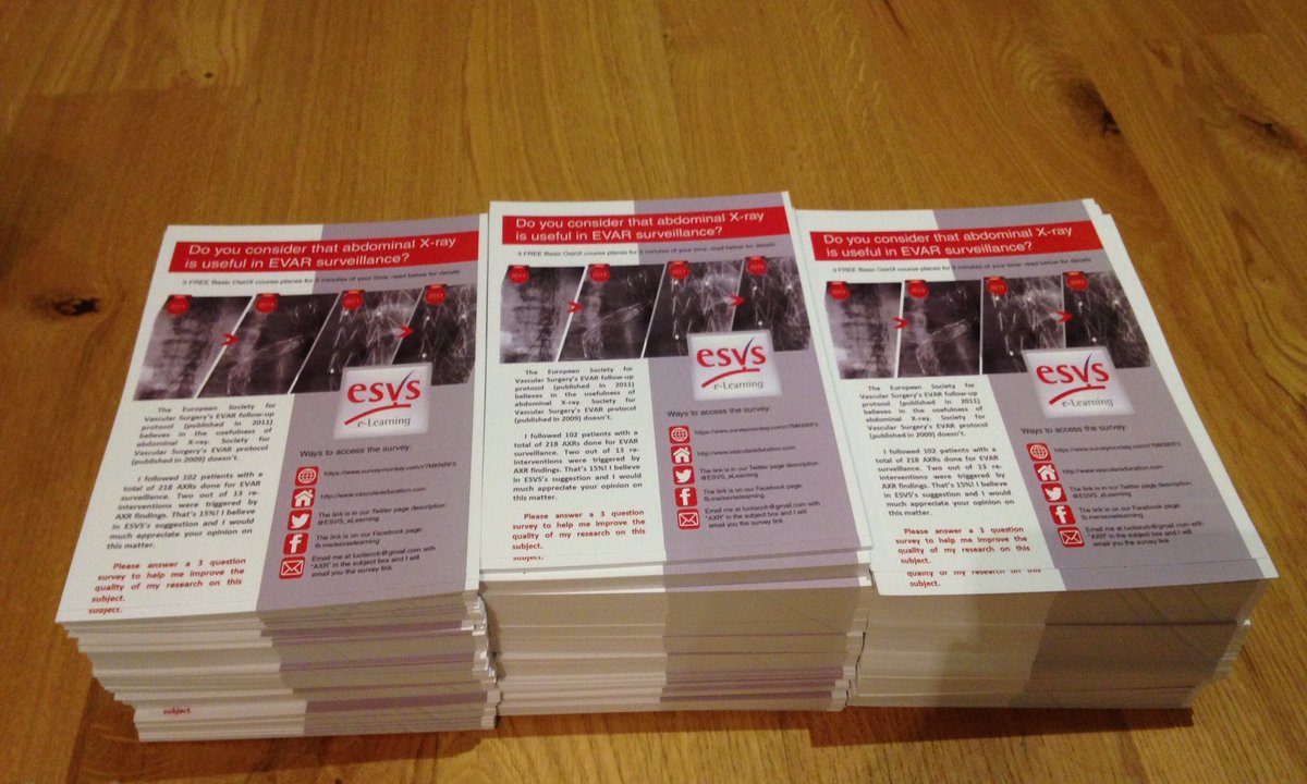 Pick yours up from the registration desks tomorrow morning at #ESVS2016 Looking forward to hear your opinion on the subject!