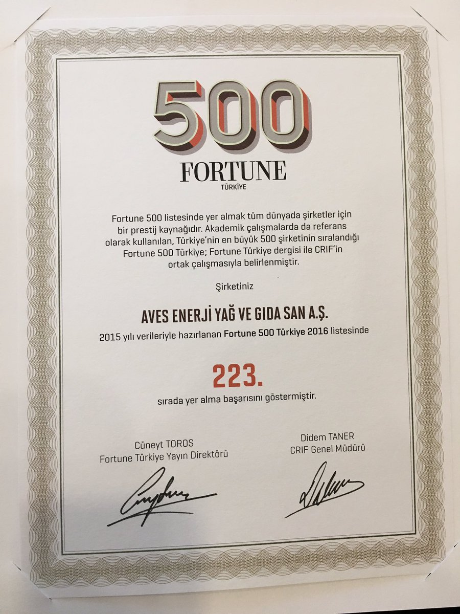 Ülkemizin en fazla ihtiyaçı özgüven ekonomik büyüme daha fazla ihracat ve istihdam yaratmak şirketimiz  Türkiye'nin en büyük 223 seçildi