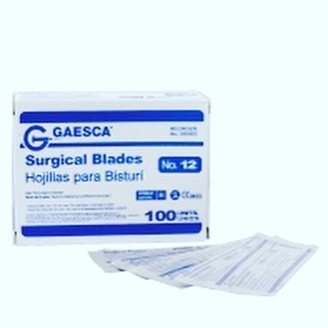 TutorialesMCV's tweet image. Hojillas de bisturí N* 11, 12, 20, 22, y 23 marca Gaesca caja x 100 Und