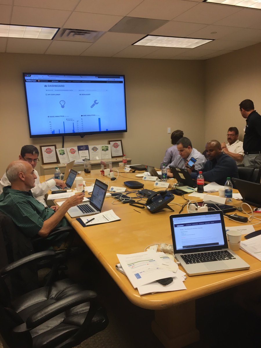 Dialogic's tweet photo. #developers plugging away at the #webrtc and #cloud communications workshop https://t.co/cdhgWCImnJ