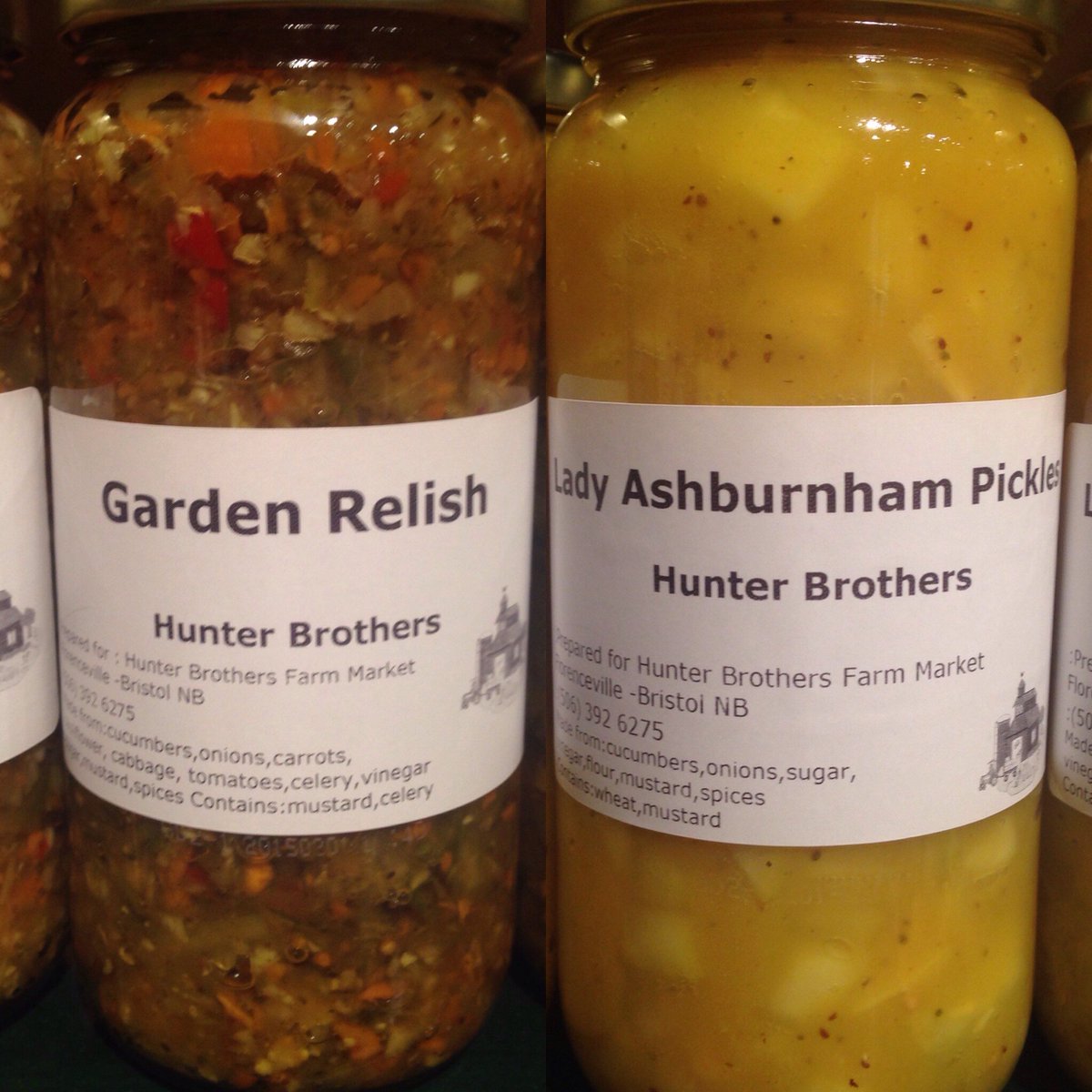 We’ve got lots of garden relish and lady ashburnham pickles made locally from ingredients grown right here on the farm.