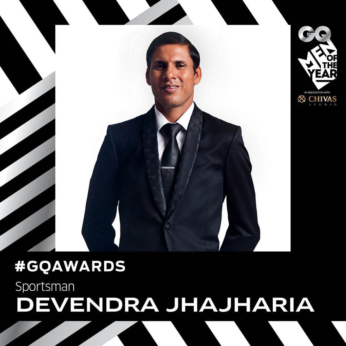 gqindia's tweet photo. .@DevJhajharia made India proud at the @Paralympics and won the best sportsman at the #GQAwards https://t.co/7od96ar4uk