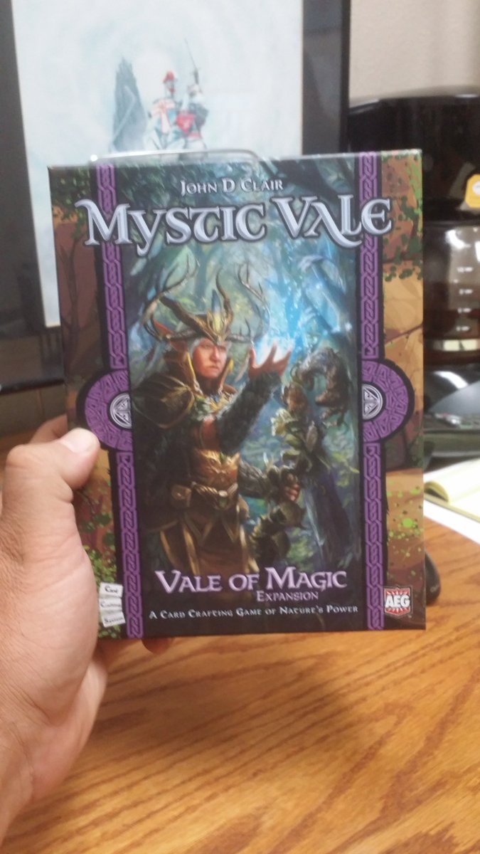 VanguardProgram's tweet image. BOOM&apos;SHOCK&apos;AH&apos;LOCK&apos;AHHH!!! 1st expansion to Mystic Vale is here!!! #WEMAKEFUN #MysticVale @AEGMinions @RuelGaviola @Reno_G33k @StuartsStudy