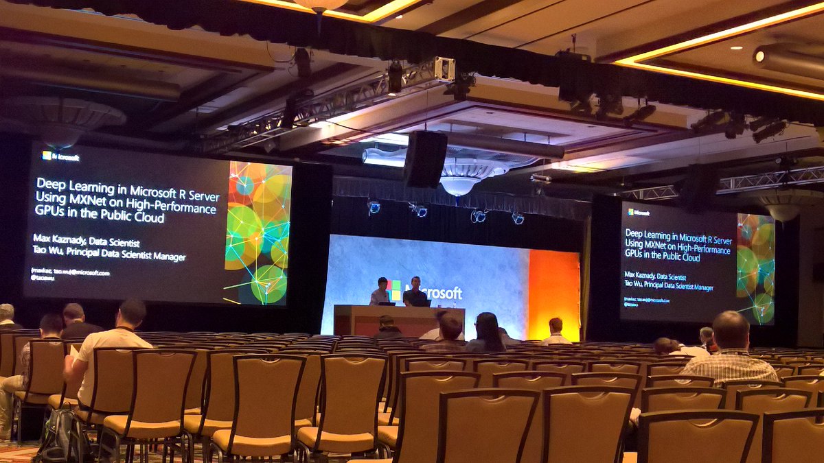 ashbhatia's tweet image. Learn about #deeplearning in #microsoftRserver using #mxnet on high perf GPU #MSDataScienceSummit @taoawu @MLatMSFT