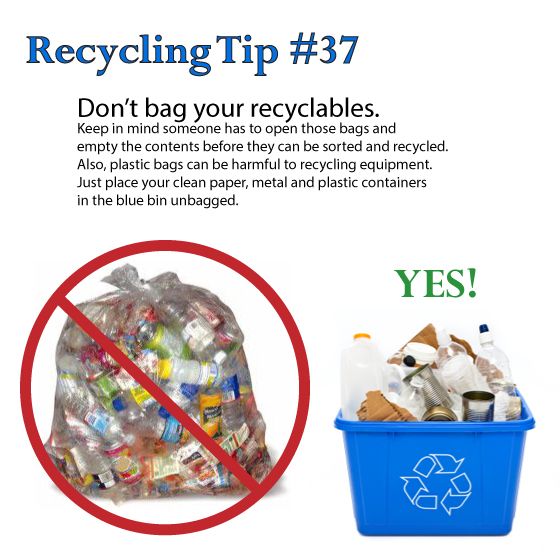1844JunkRat's tweet photo. Don't bag your recyclables! #recyclingtips #recyclingideas https://t.co/vMfeJ8mfw2
