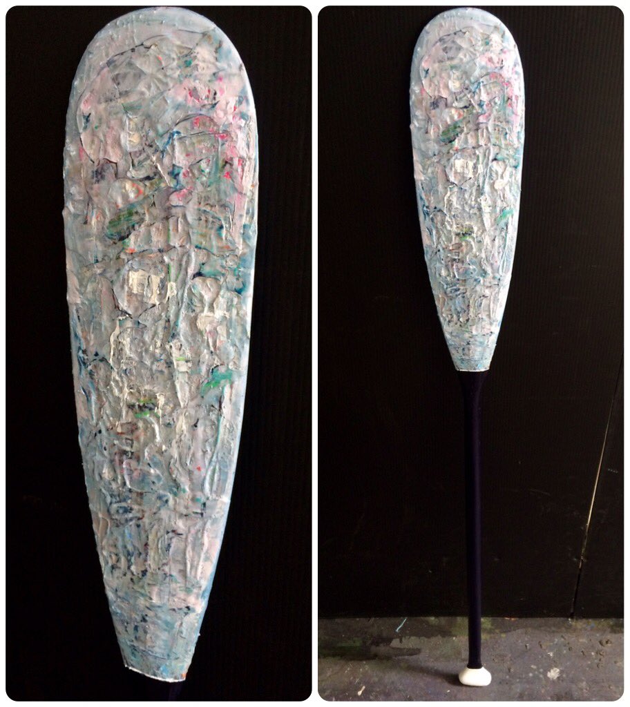 anandsart_to's tweet photo. Painted this for @CampOoch It goes on auction. #fightcancer #givingback #paddleart https://t.co/0YE7bSLPUw