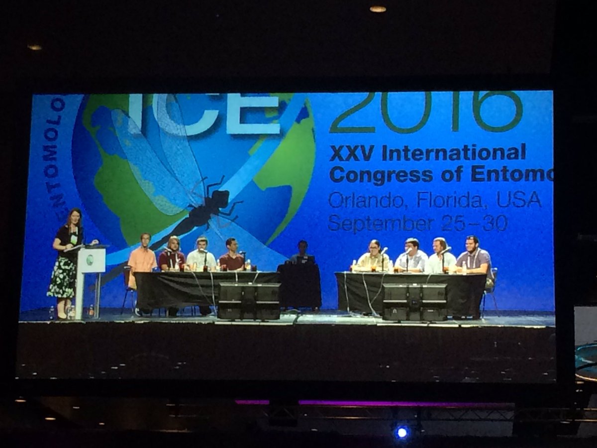 JeffDean_UGA's tweet photo. Our own Breanna Lyle, MSU undergraduate and spider guru, is in the Linnaean Games Final with Team ICE ICE Baby. #ICE2016 @MSU_AG https://t.co/mOIw2KRkC4