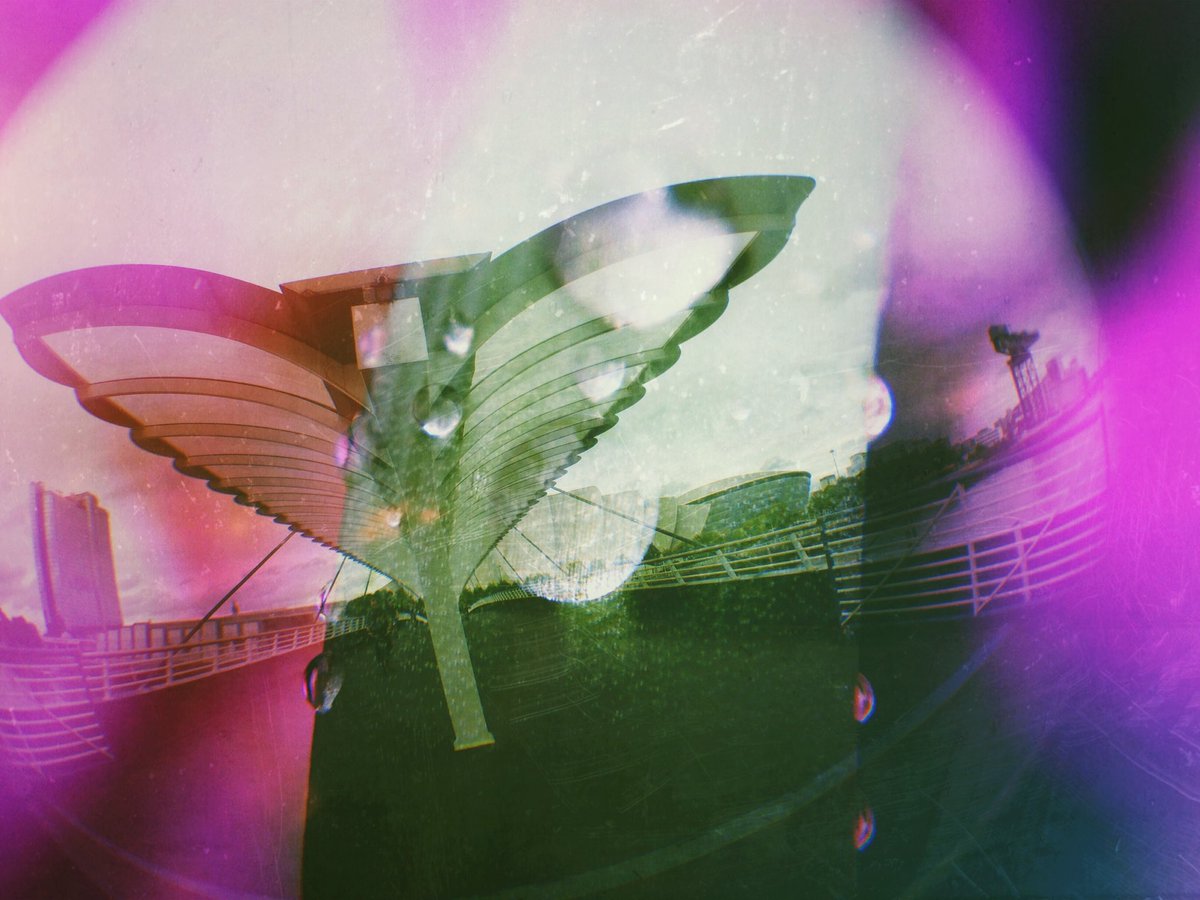 alcluith's tweet image. The latest in the #TooManyApps series -this time also featuring too many lenses. #wideangle #macro #doubleexposure #snapseed #glasgow