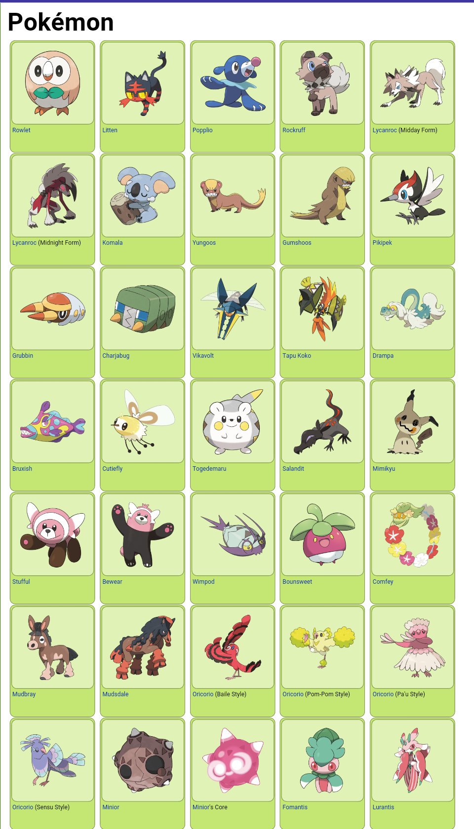 ✨Pokémon Emporium✨ on X: Updated list of Pokemon! Whos your fav