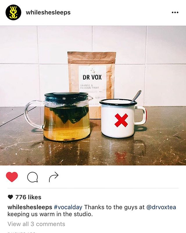 DrVoxTea's tweet photo. Excellent shot from @whileshesleeps tea station in the studio today. Keep it strong lads!
.
#drvox #whileshesleeps #wss #studio #vocaltea https://t.co/7NxpqaMlPO