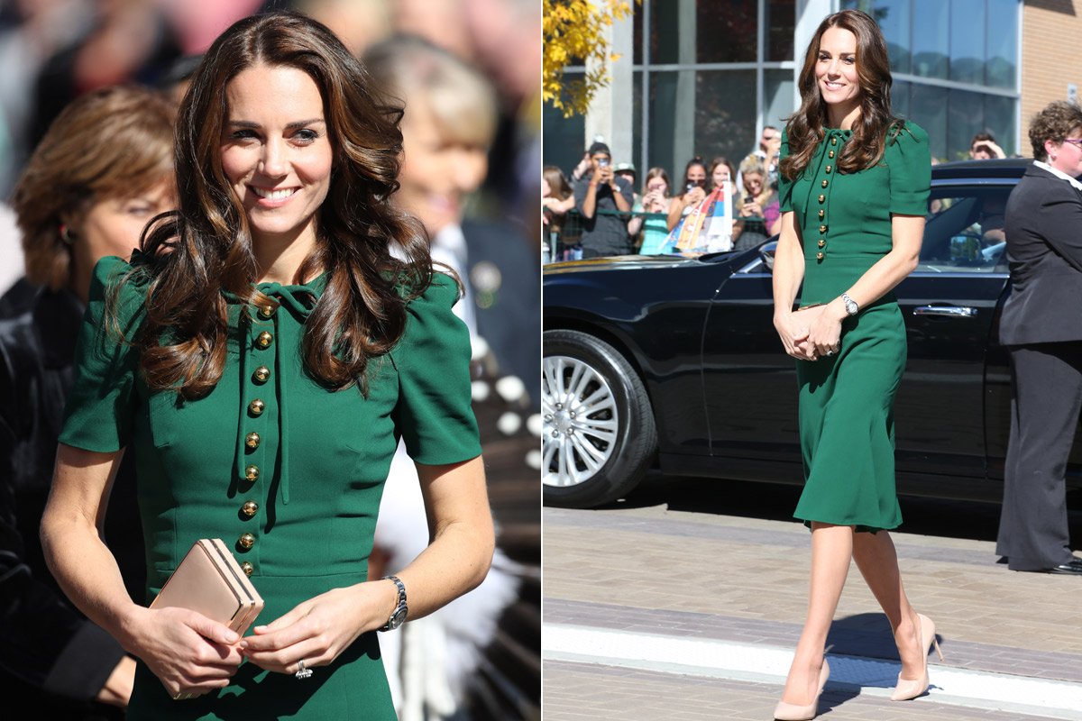 Kate middleton green hot sale dolce and gabbana dress