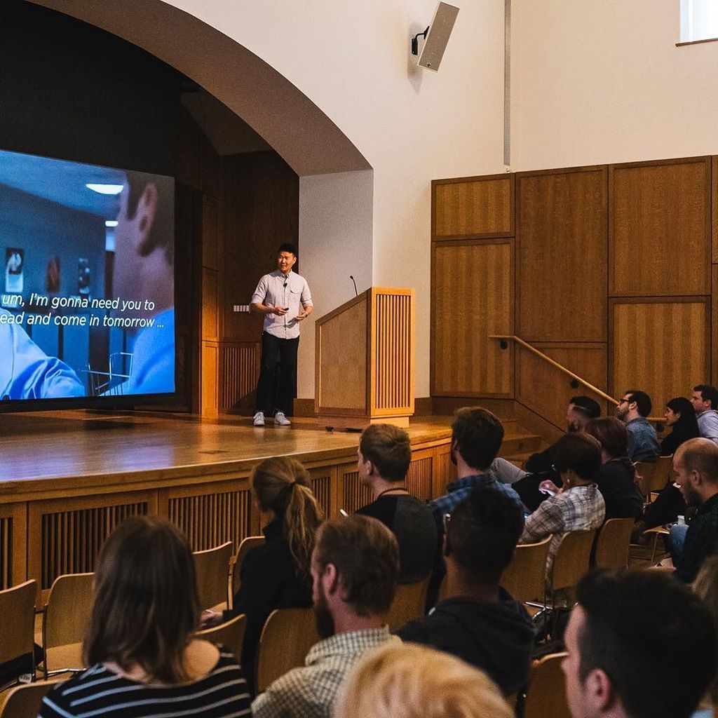 Frank Yoo of <a href="/lyft/">Lyft</a> captivating the audience at Forge Conference ift.tt/2dpqCL9