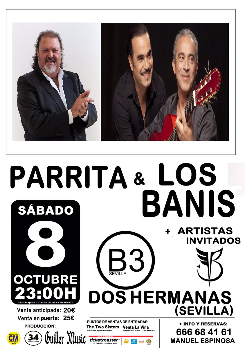SALAFRAGUA's tweet photo. ⚫️ 1Octubre: VICENTE DE MONTPELLIER &amp; BILY DE FIGUERAS
⚫️ 8Octubre: PARRITA &amp; LOS BANIS 
⚫️ 29Octubre: MARINA GARCÍA https://t.co/89AbQiRkDY