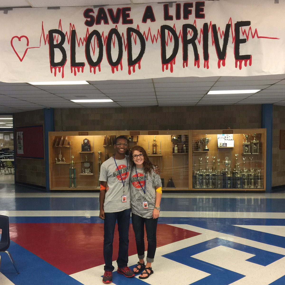 Student Body President (@stephonjadams) and Student Body Vice President (<a href="/kamryn_mcginty/">Kam</a>) wants to thank everyone that donated blood today.
