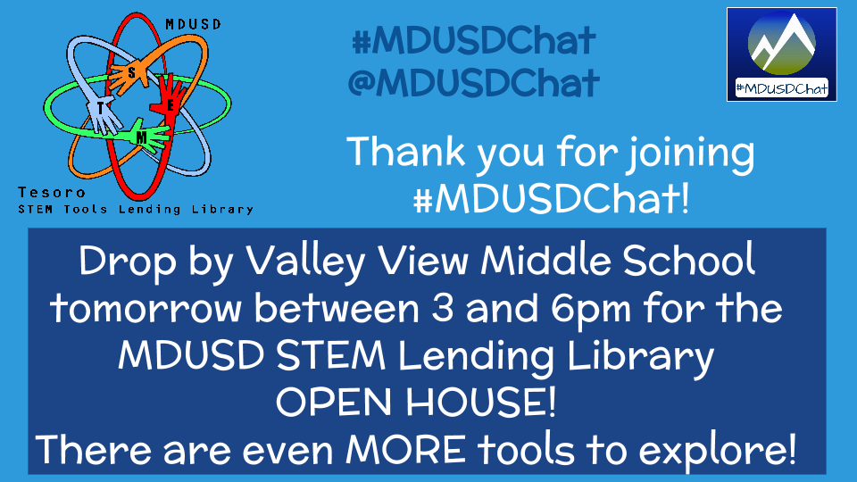 mdusdchat's tweet photo. Thank YOU for joining #MDUSDChat! @KarlyMoura @ShaunaHawes @coacheagan @awelcome @TeacherCatt @ajyoung53 @craigyen @ShayKornfeld https://t.co/A9apcd508z
