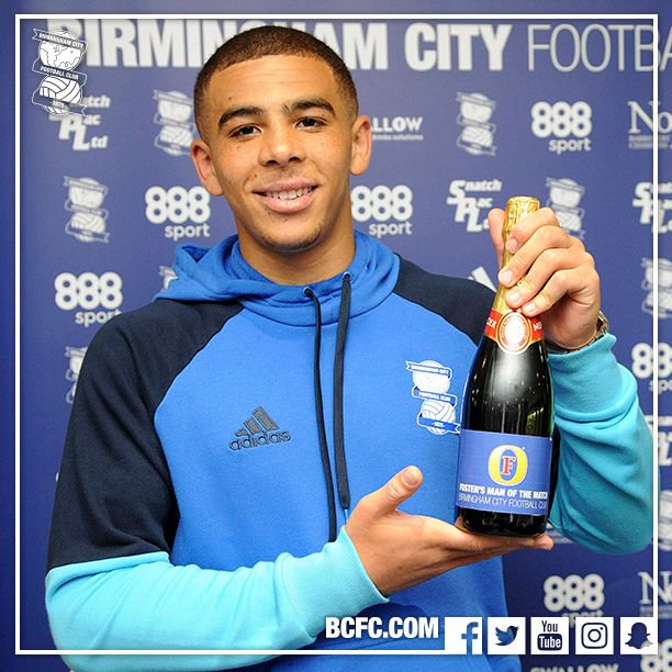 BCFC's tweet image. 📷 With 37% of the vote, your @FostersUK Man of the Match was @CheAdams14! #BCFC