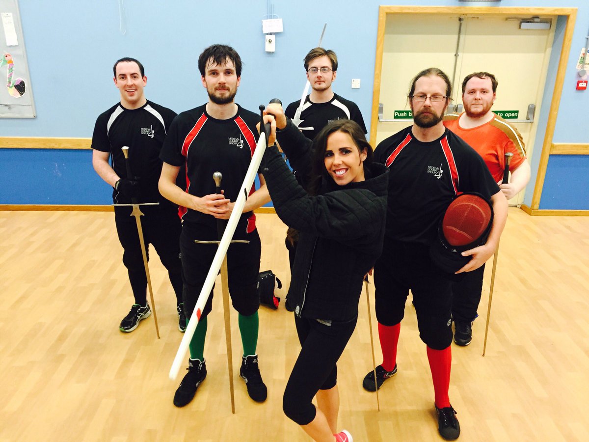 AislinnHagan's tweet image. Sure what else would you be doing on a Tuesday evening but a little bit of medieval fencing. @irishtv #lovemyjob