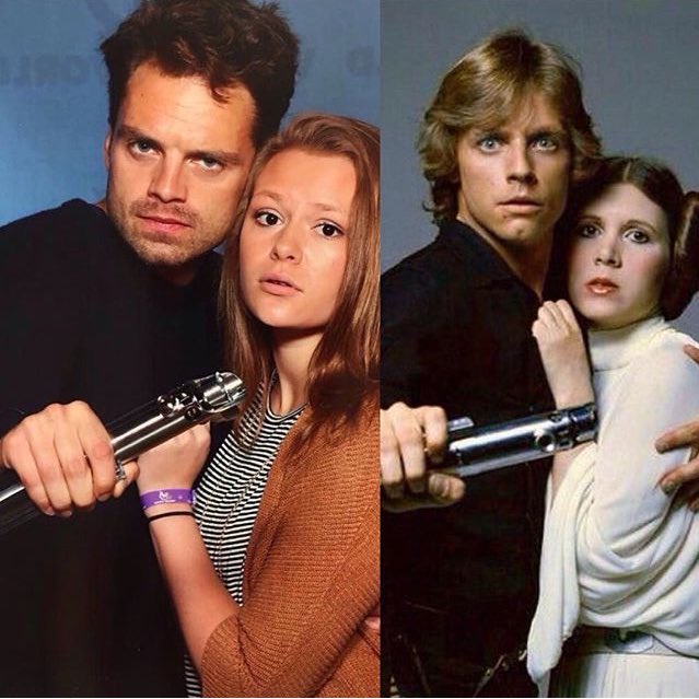 retrolanced's tweet photo. so my friend claire did this pose when she met sebastian this weekend. I think I'm in love https://t.co/65fX4WtzJt