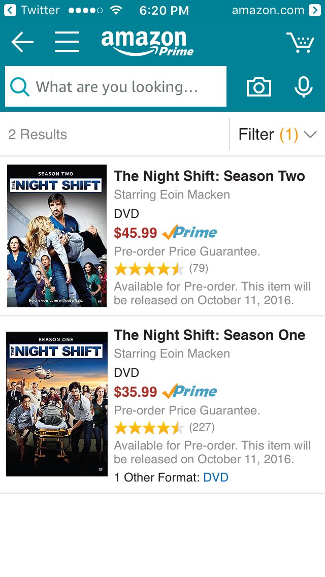 brendanfehrnet's tweet image. USA fans! #TheNightShift @NBCNightShift season 1 &amp;amp; 2 are finally on DVD 10/11/16 amazon.com/gp/search/ref=… @unrealfehr @crashdowncom