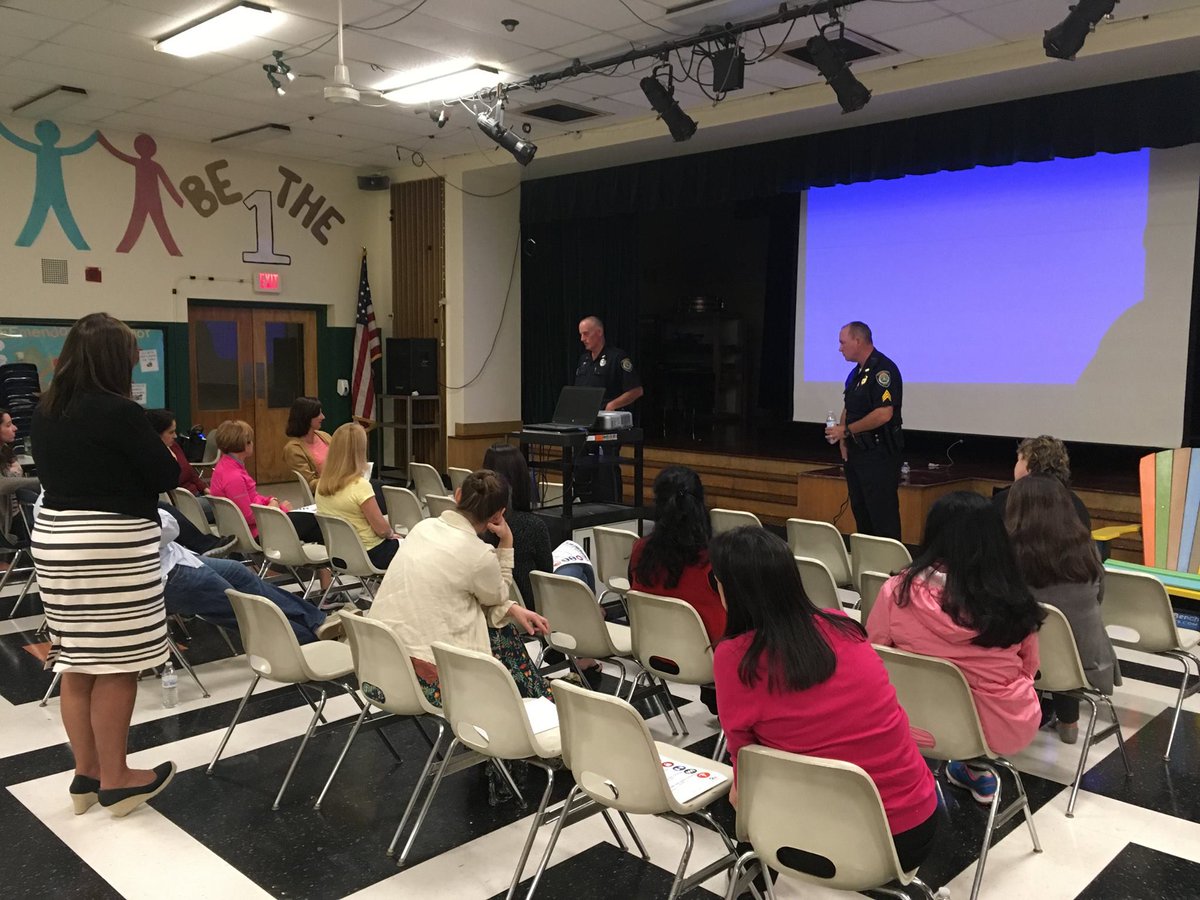 FoxHillPTO's tweet photo. Special thanks to Officer Cross, Sgt. McDonough, Lt. Browne and Principal Johnson for providing us with an informative presentation on SRP. https://t.co/EmebGDoq1Q