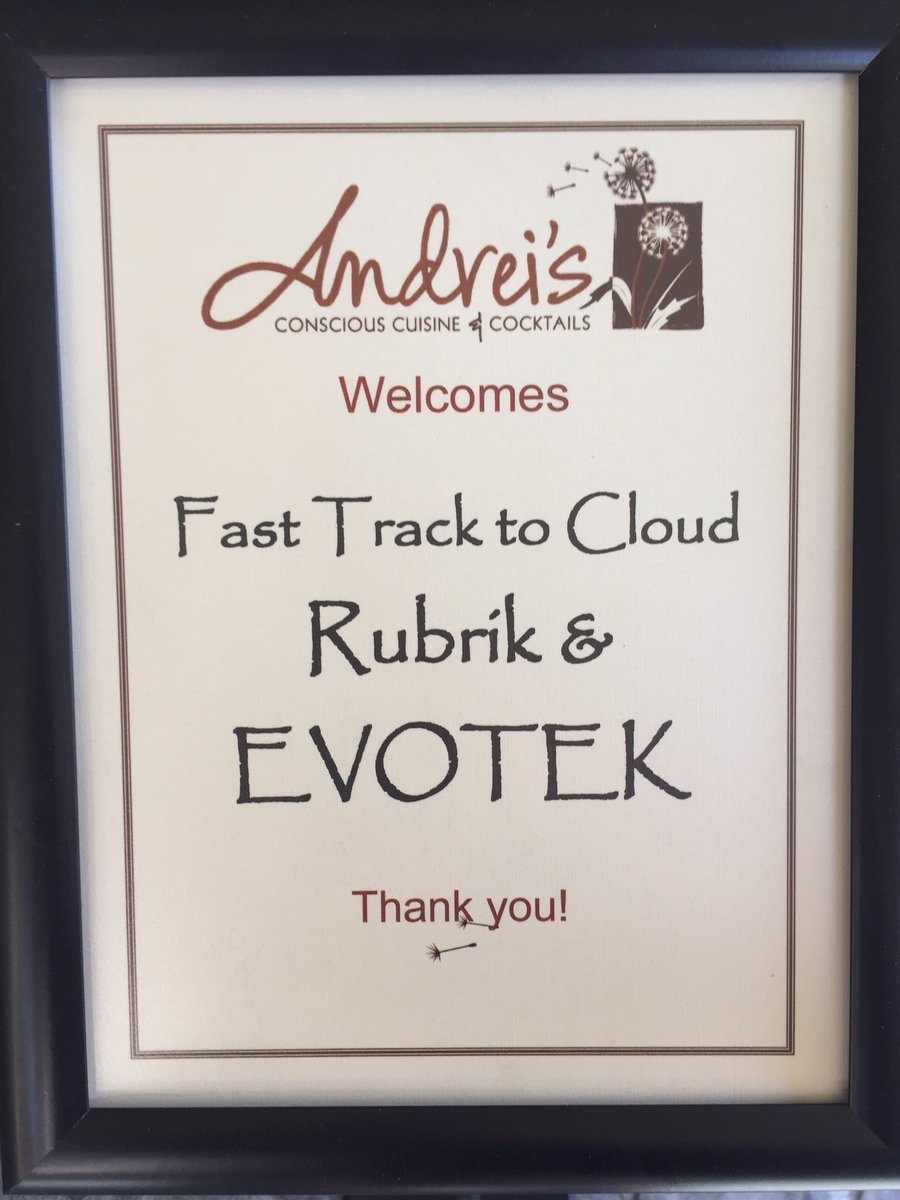 Neboonator's tweet photo. On that #FastTracktoCloud baby! @EVOTEKtweets @rubrikInc https://t.co/QsW9FG6XUL