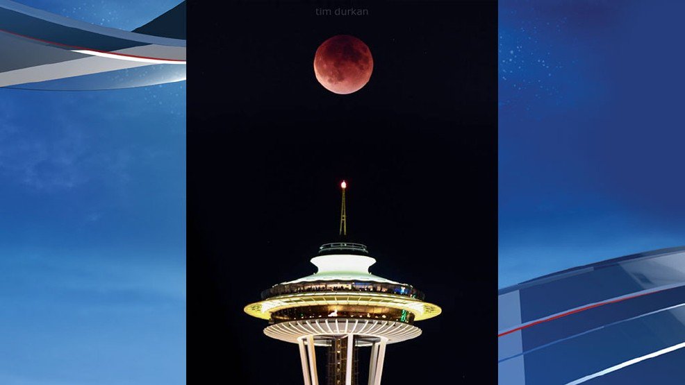 1 year later, @timdurkan reflects on epic 'Super Blood Moon' Space Needle eclipse shot -