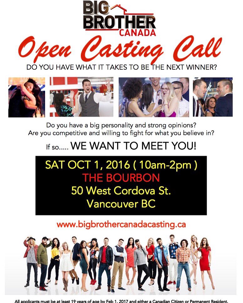 BB_Casting's tweet photo. @VancouverSun Hoping you might mention our #BigBrotherCanada #Vancouver open casting call https://t.co/ObwWygeNUw